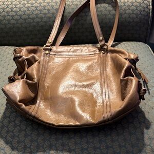 HOBO Soft Leather Shoulder Tote in Brown